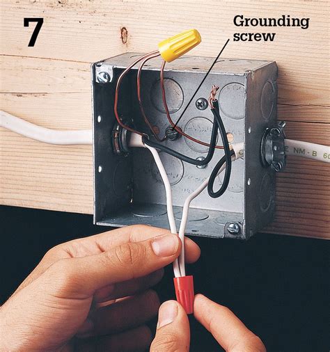 adding ground screw to metal box|grounding outlet to metal box.